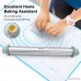 Asmork Rolling Pin Silicone Baking Mat Adjustable Stainless Steel Rolling Pins Dough Roller with 4 Removable Thickness Rings for Baking Dough Pizza Pie Pastries Pasta and Cookies (1) - B07DRBKT77